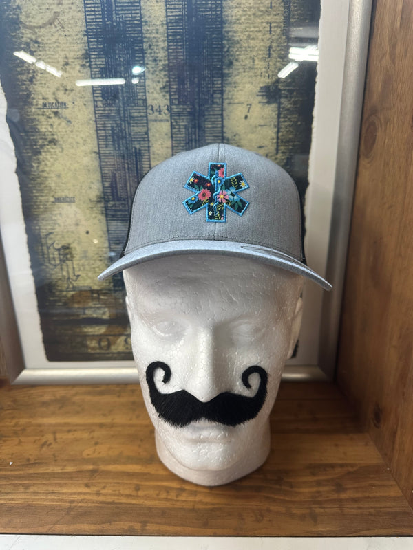 EMS Floral Pattern Star of Life Hat - Floral Pattern C