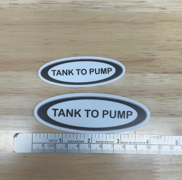 Tank to Pump Sticker