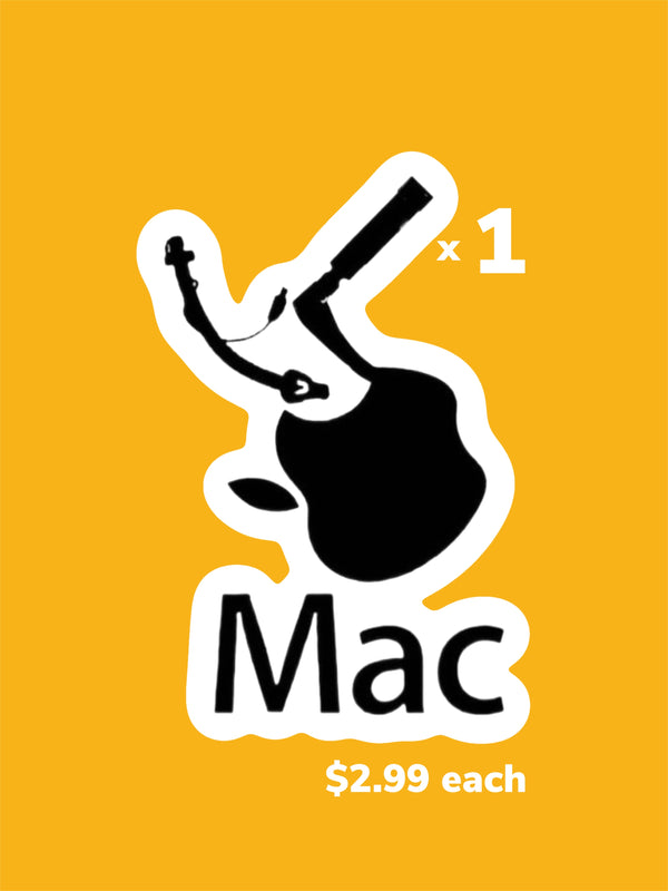 Intubated Apple - Mac sticker