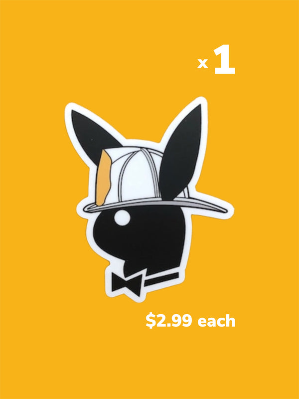 Bunny Wearing a Fire Helmet