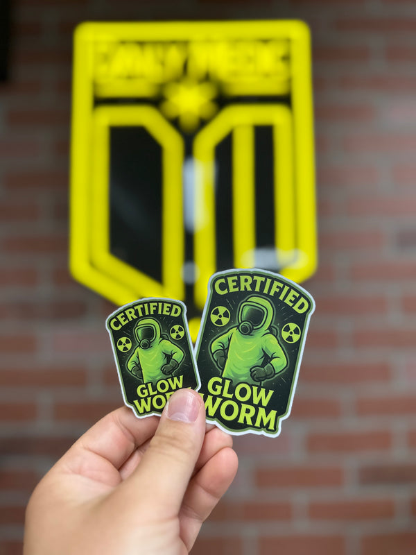 Glow Worm Hazmat Sticker