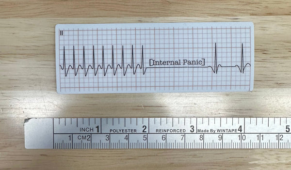 Internal Panic Cardioversion EKG Sticker