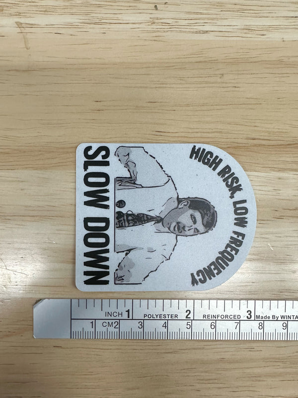 High Risk, Low Frequency - Slow Down Sticker