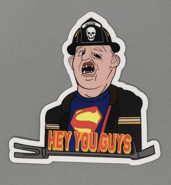 Sloth Firefighter Sticker- "HEY YOU GUYS"