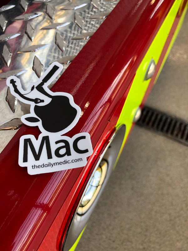 Intubated Apple - Mac sticker