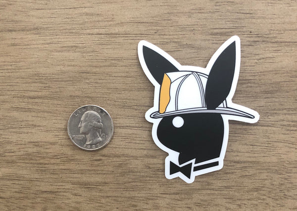 Bunny Wearing a Fire Helmet