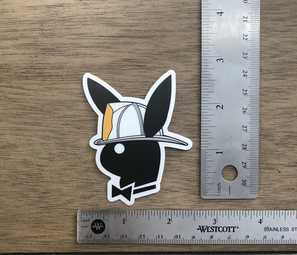 Bunny Wearing a Fire Helmet