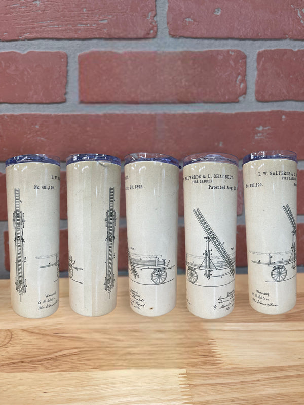 1892 Fire Ladder Patent Tumbler