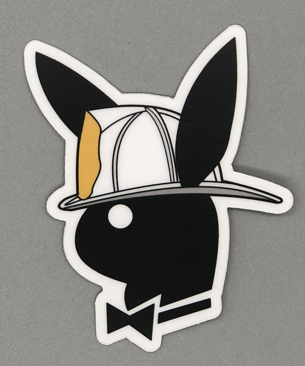Bunny Wearing a Fire Helmet