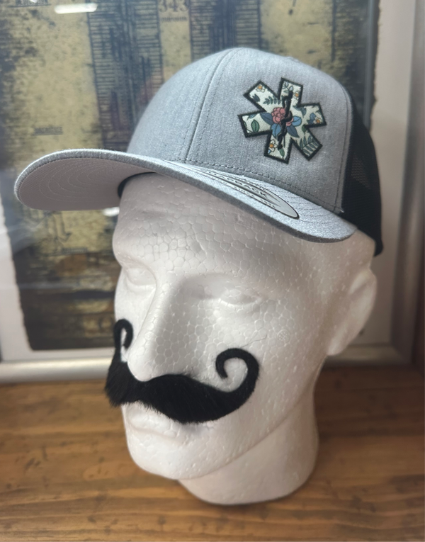 EMS Floral Pattern Star of Life Hat - Floral Pattern B