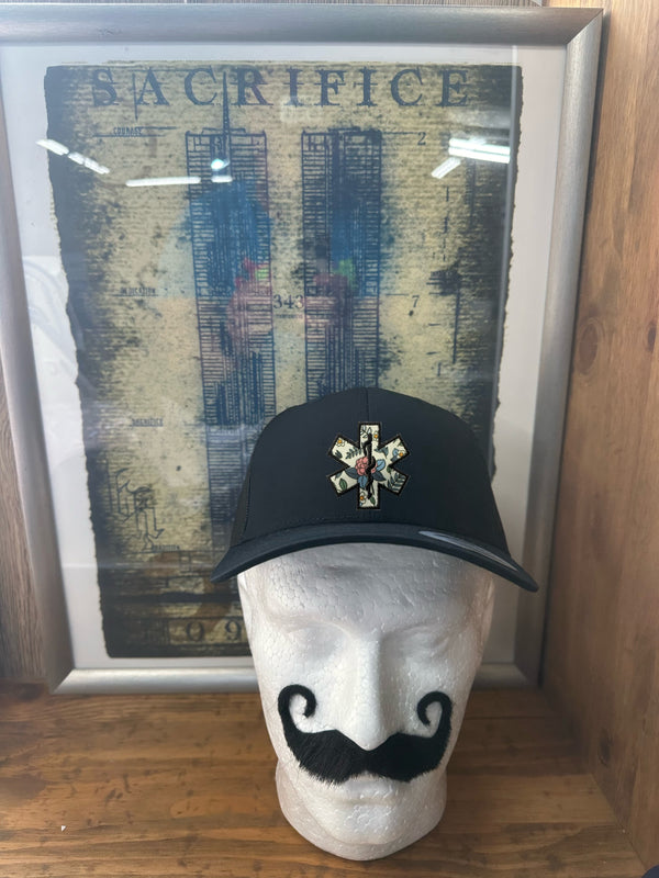 EMS Floral Pattern Star of Life Hat - Floral Pattern B