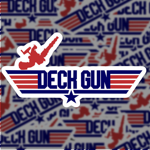 Deck Gun Firefighter Sticker