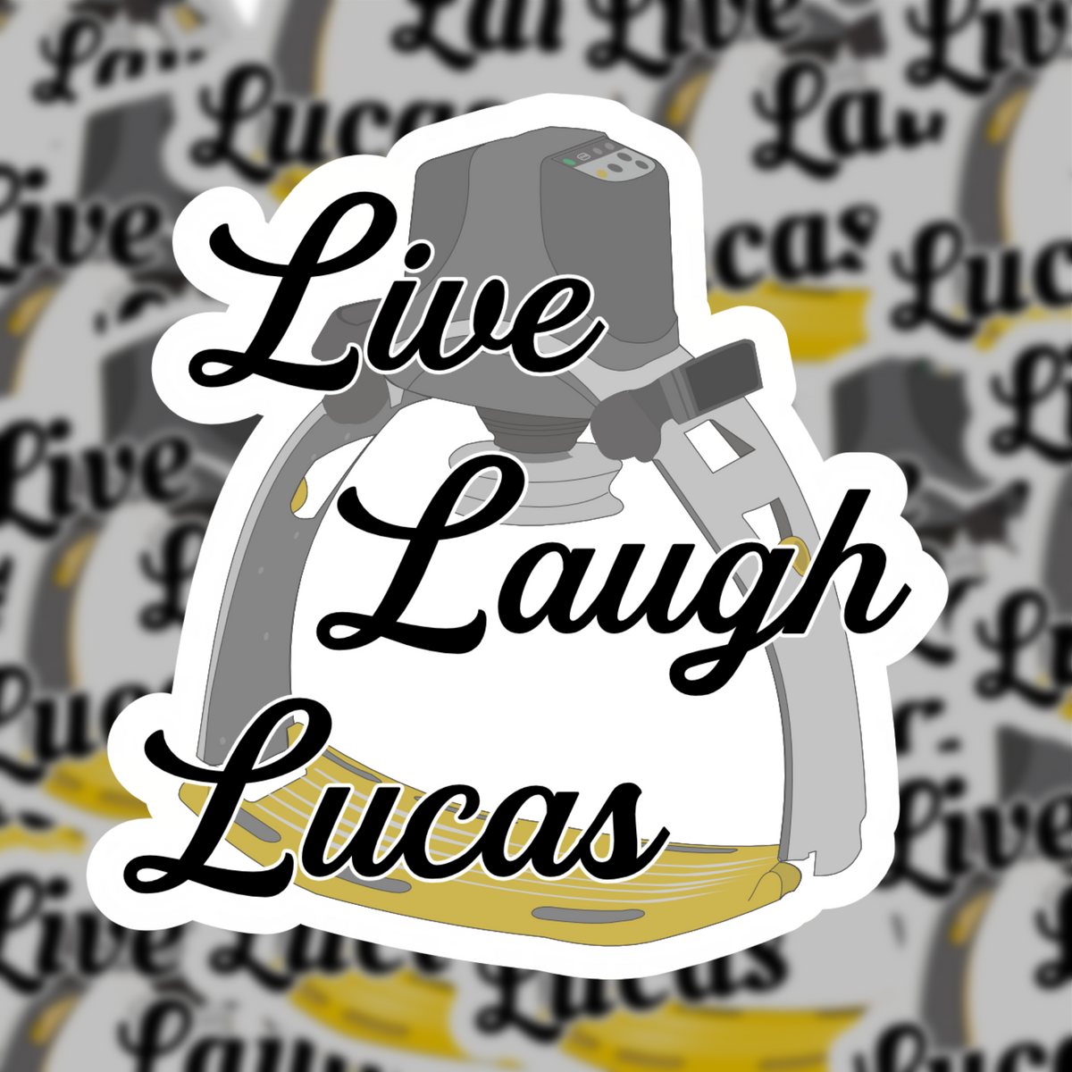 Live, Laugh, Lucas Sticker