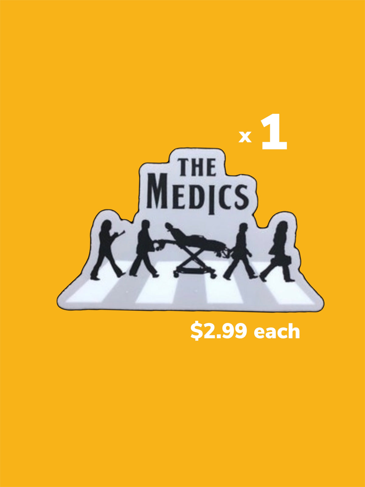 The Medics - Abbey Road Parody Sticker