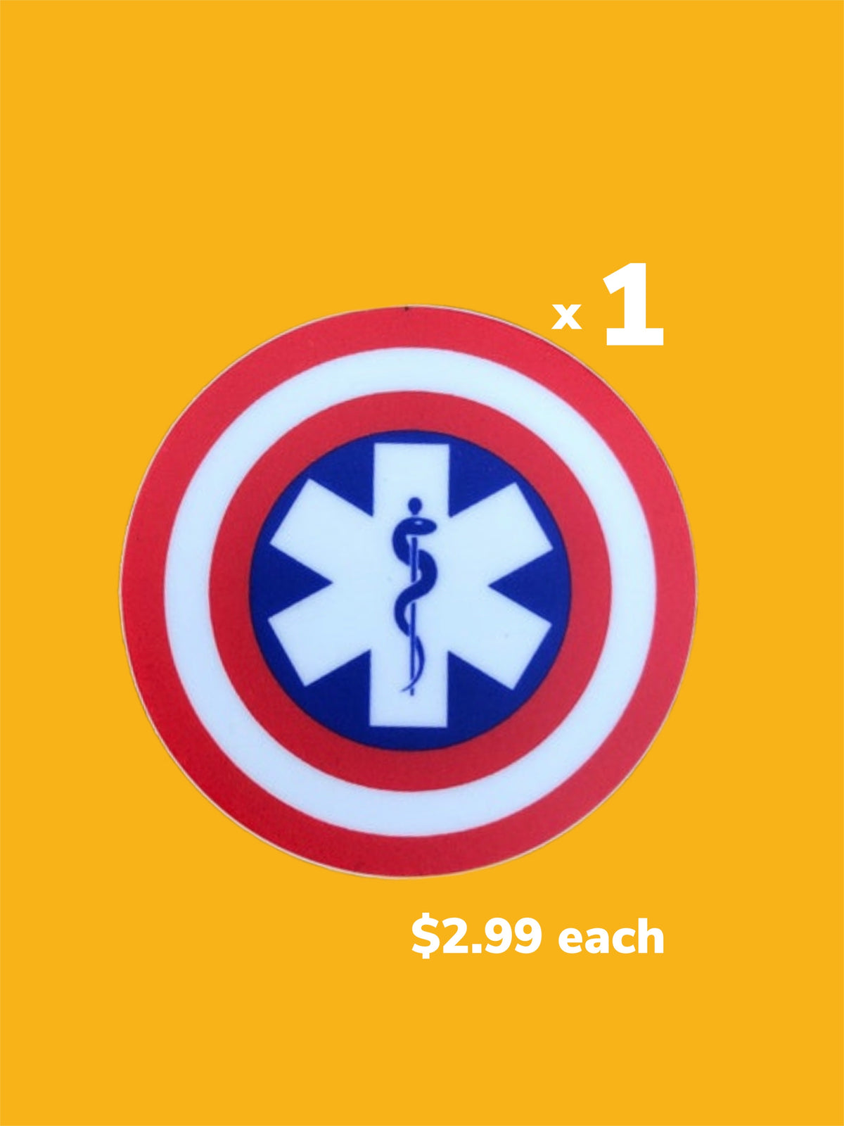 Superhero Star of Life Sticker