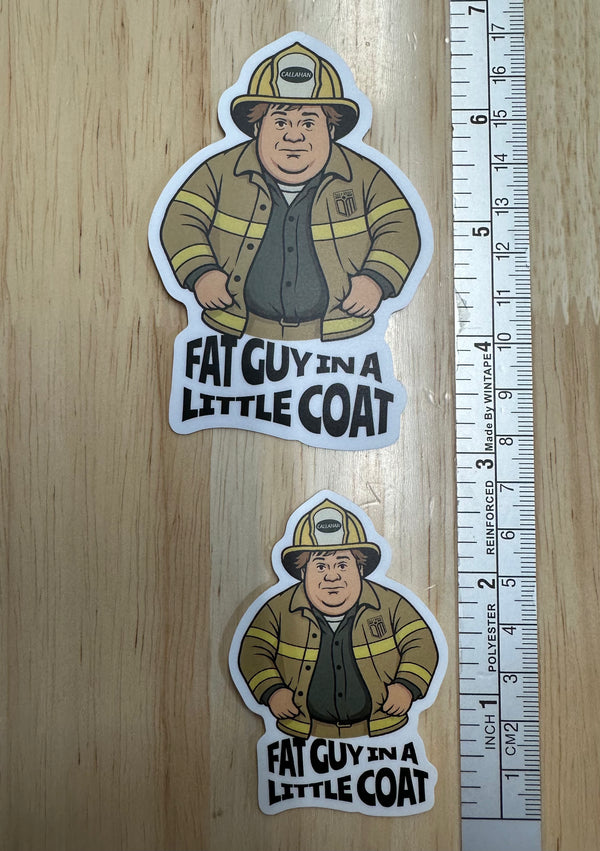 Fat Guy in a Little Coat Sticker