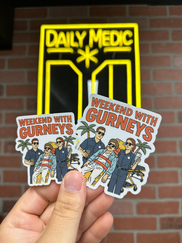 Weekend With Gurneys Sticker