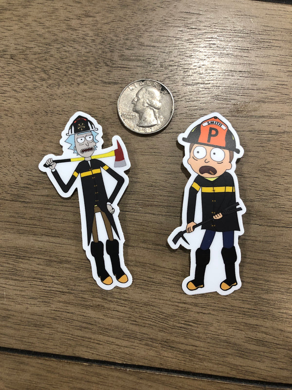 Cartoon Firefighter Stickers