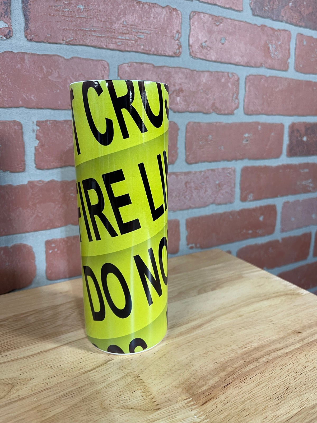 Caution Tape Tumbler - FIRE LINE DO NOT CROSS