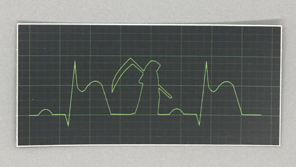 Grim Reaper STEMI EKG Strip Sticker